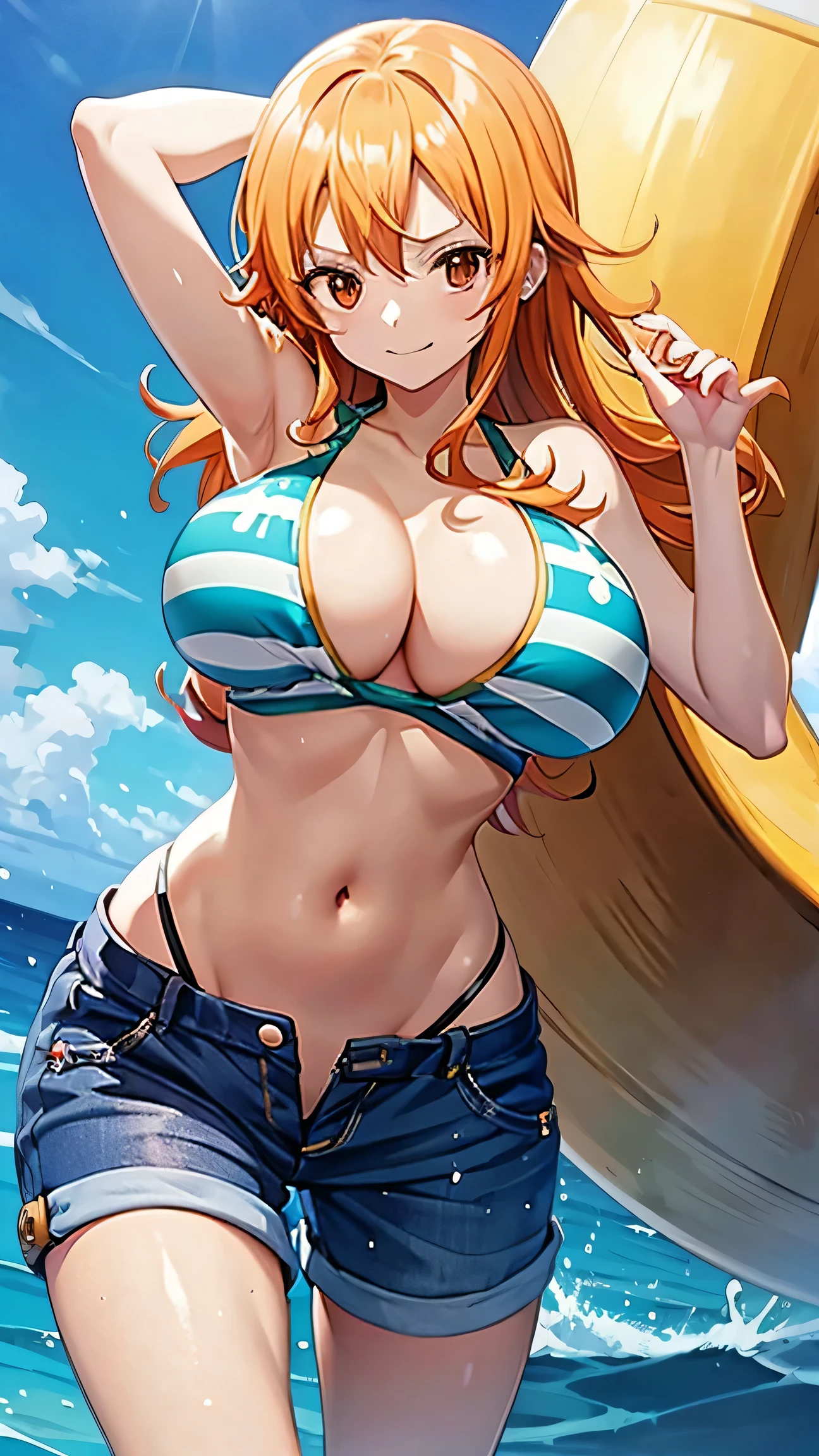 One Piece Nami、Big Breasts Masturbation