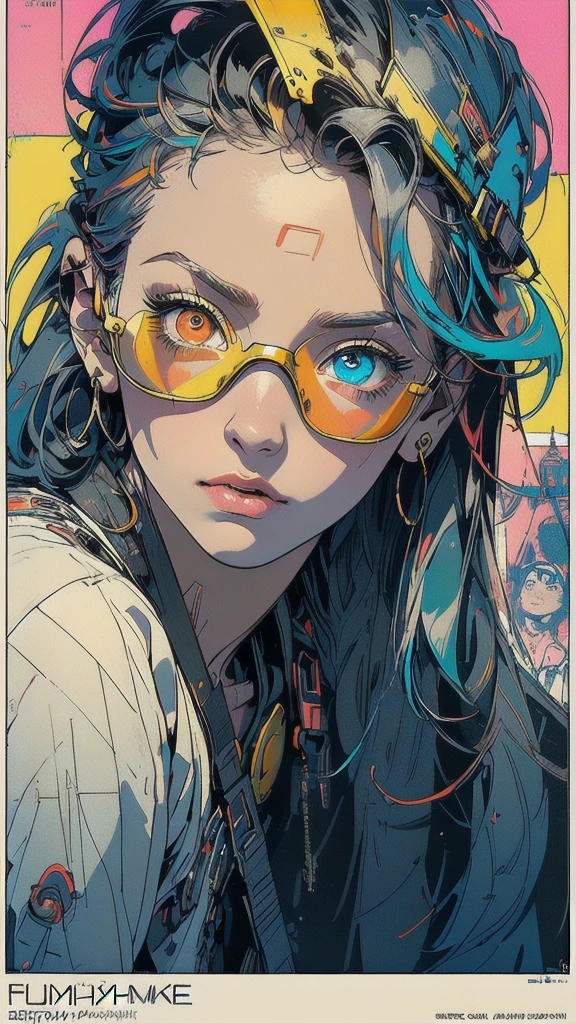 (((masterpiece, highest quality))),(((solo:1.2))),(((1girl:1.2))),32k wallpaper, very detailed, poster, vintage science fiction,(((((geometric cinematic movie poster))))), ((bauhaus)),(shape),(((abstract))),(mid century modern),movie poster,(((((portfolio))))),(((((Close-up))))),(((((bust up))))),((((more various angle)))),((((highlight)))),((((heterochromia)))),(((complete. detailed face))),((((Extremely talented)))),(((((most complecated futristic))))),(Colorful color scheme),(((detailed unlimited complete equipment : thermography huge goggle))),(((((Absolutely simple background))))),(((texture:grunge)))