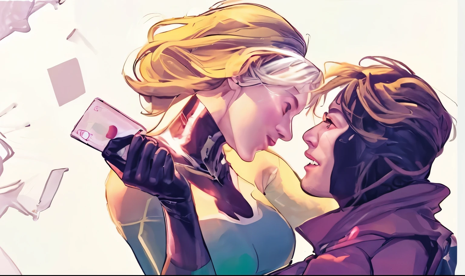 They come closer to kiss