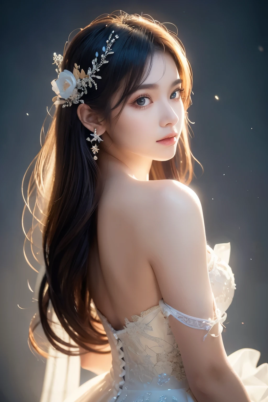 (Masterpiece:1.2), Best Quality, (illustration:1.2), (ultra detailed), hyper details, (delicate detailed), (intricate details), (cinematic light, Best Quality Backlights), Delete line, soloist, perfect body, (1 girl), She was like April sky, Sunrise in her eyes, of light, Shining star, Fire in her heart, Brightest day, Melting snow, Breaking through the chill, (make up), High contrast, (better lighting, an extremely created and beautiful), (cinematic light), showy,