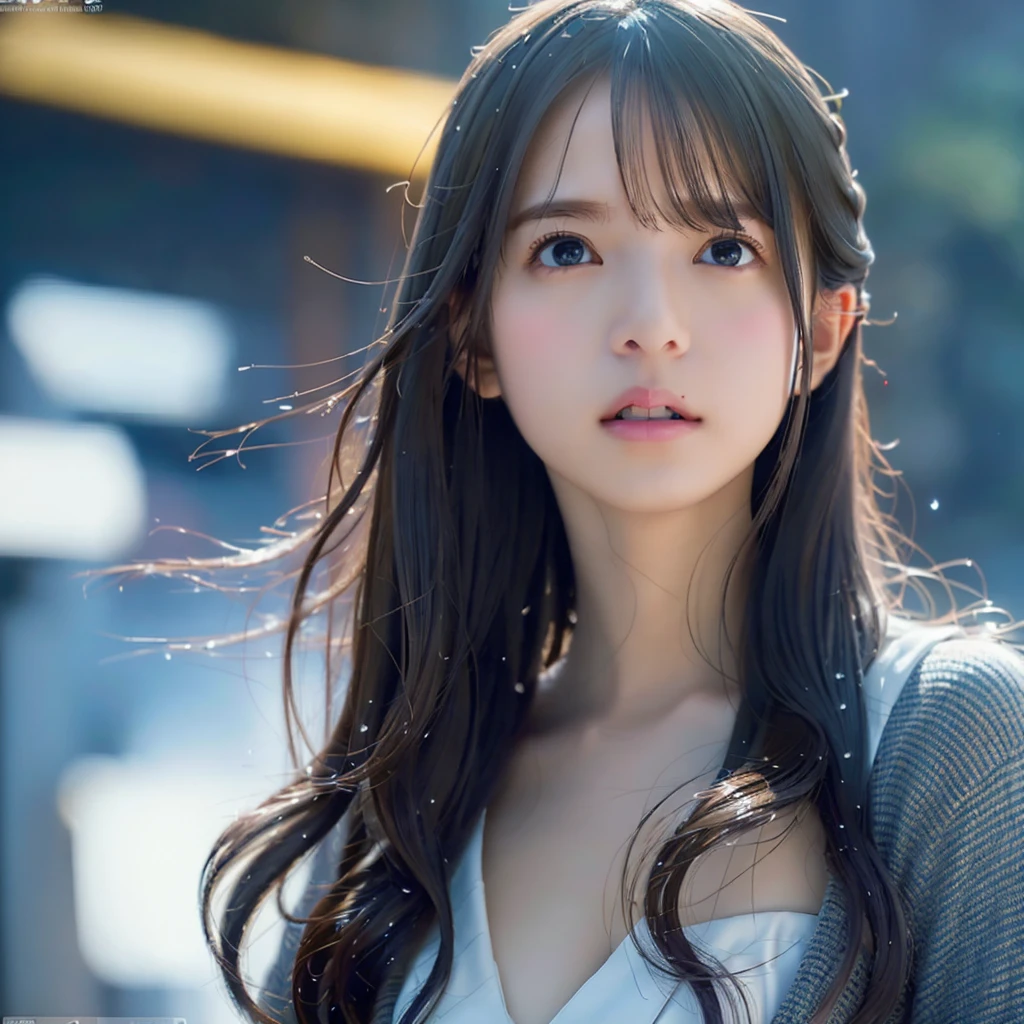 random pose, mix4, (8k, raw photo, best quality, masterpiece: 1.2), (realistic, realistic: 1.37), a girl, cute, cityscape, night, rain, wet, professional lighting, photon mapping, radiosity, physically based rendering, gradient brunet, gray hair, short curls, handsome, girl, white jersey, high quality photo, high resolution, 1080p, (clear face), (detailed face description), (detailed hand description), (masterpiece), (exquisite CG), Extreme light and shadow, messy hair, masterpiece, rich details, (fine facial features), (the highest quality photo), (masterpiece), (detailed eyes), looking in front of the eyes, fine collarbones, medium breasts