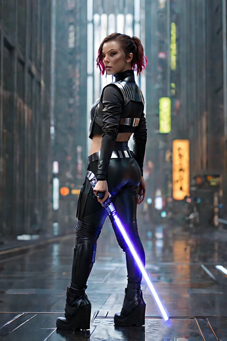 Techwear fashion breathtaking, natural light, dynamic angle, (anti-aliasing:1.2), elegant, soft scattered light, dramatic scene light saber . Futuristic, cyberpunk, urban, (tactical:1.23), sleek, dark, highly detailed digital painting, artstation, concept art, smooth, sharp focus, illustration, art by artgerm and greg rutkowski and alphonse mucha
