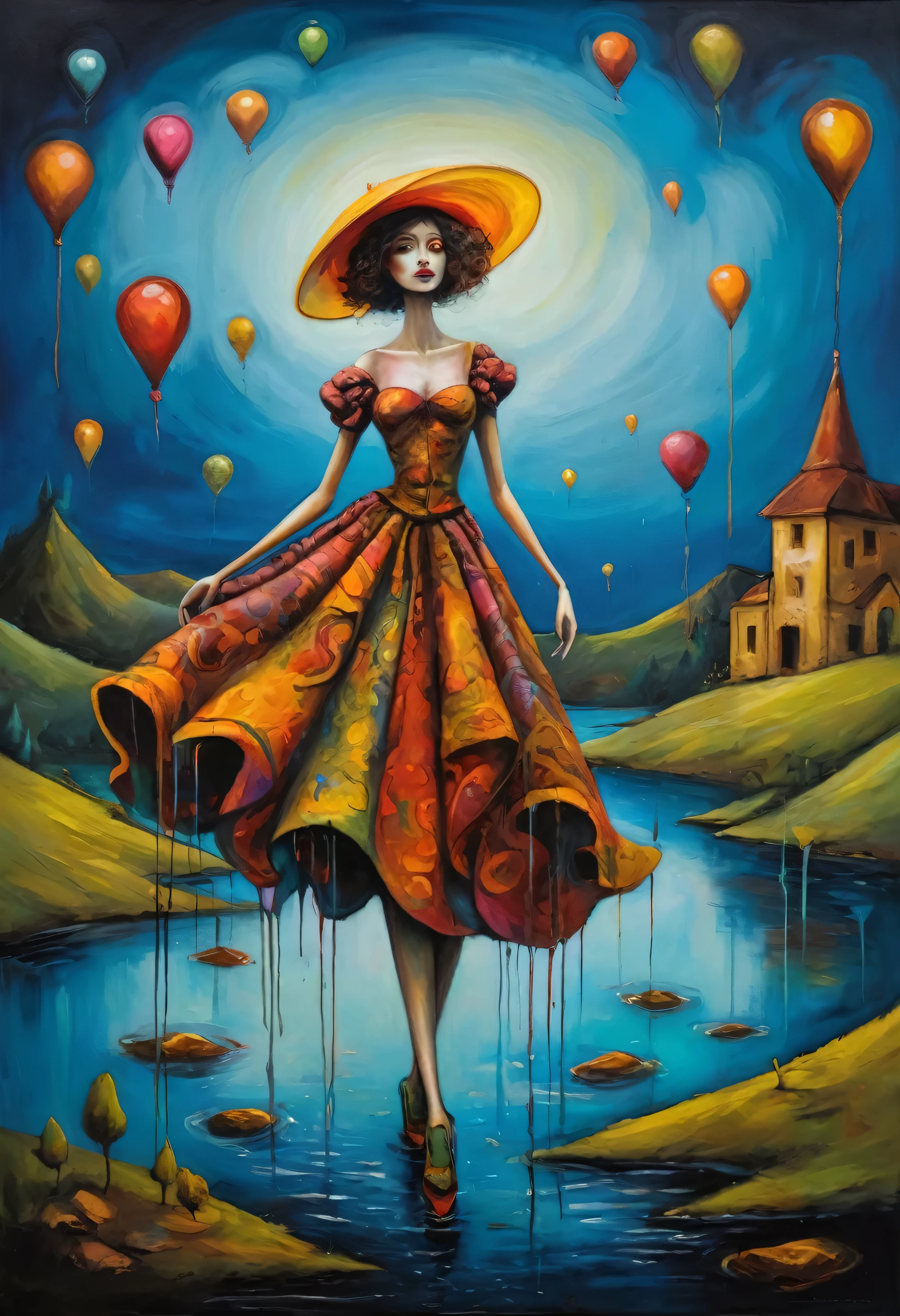 (Artistic Masterpiece of Romantic Life) ( (Themed Art of Life) ( (Conceptual Art) (NFT Exclusive) (Fauvism Work) ()”) Where visual poetry transcends traditional boundaries and embraces the dynamic interplay between creativity and technology Takes),dripping paint,darkart,style, in the style of esao andrews