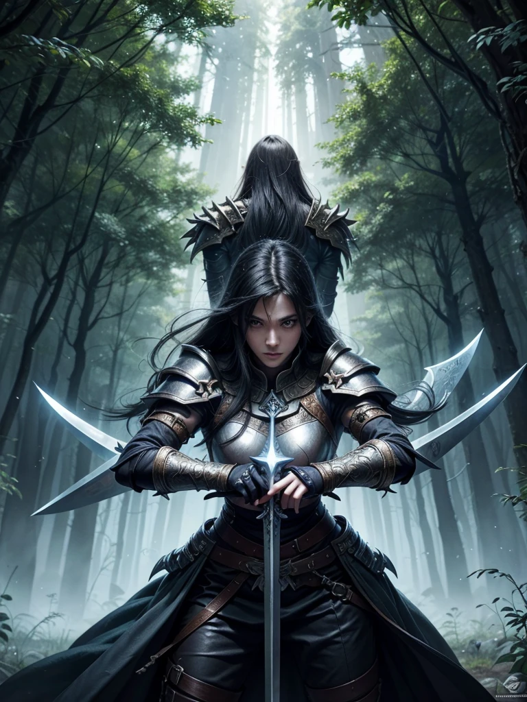 Arcane Guardian Berseke Greatsword Double Sword Forest Swordsmen Artwork Drawing Quality Liz Flourishing