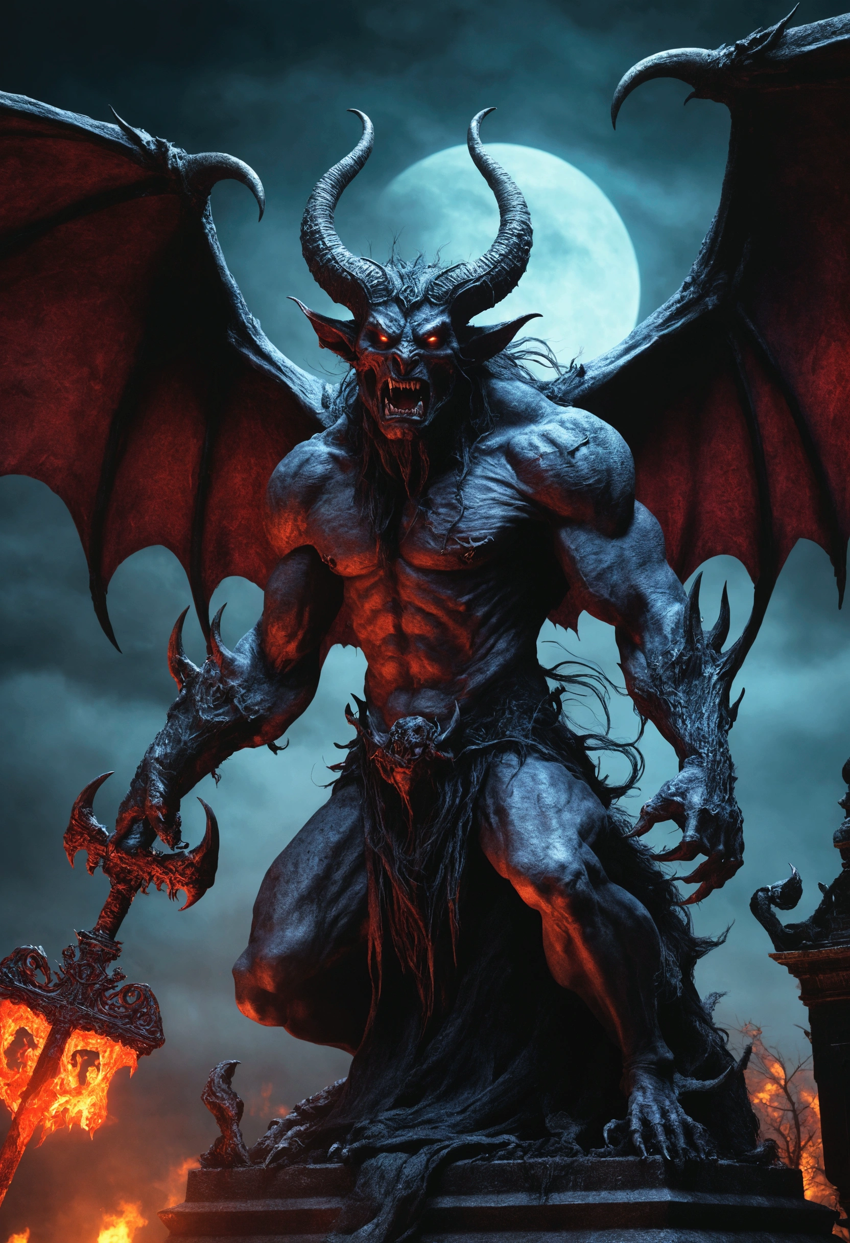 The worst demon in history、Graveyard of Darkness、High-detail images、The best texture、There are a lot of demons flying around
