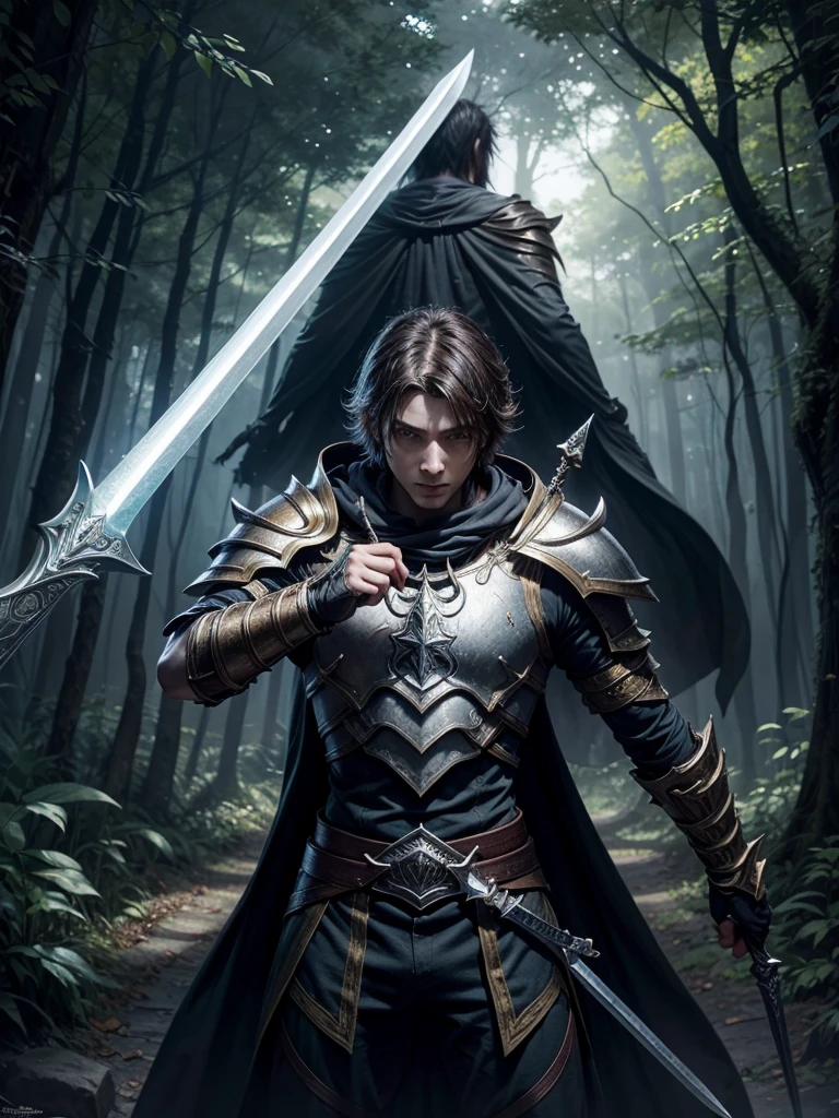 Arcane Guardian Berseke Greatsword Double Sword Forest Swordsmen Work of Art Drawing Quality Light Flourishing Man