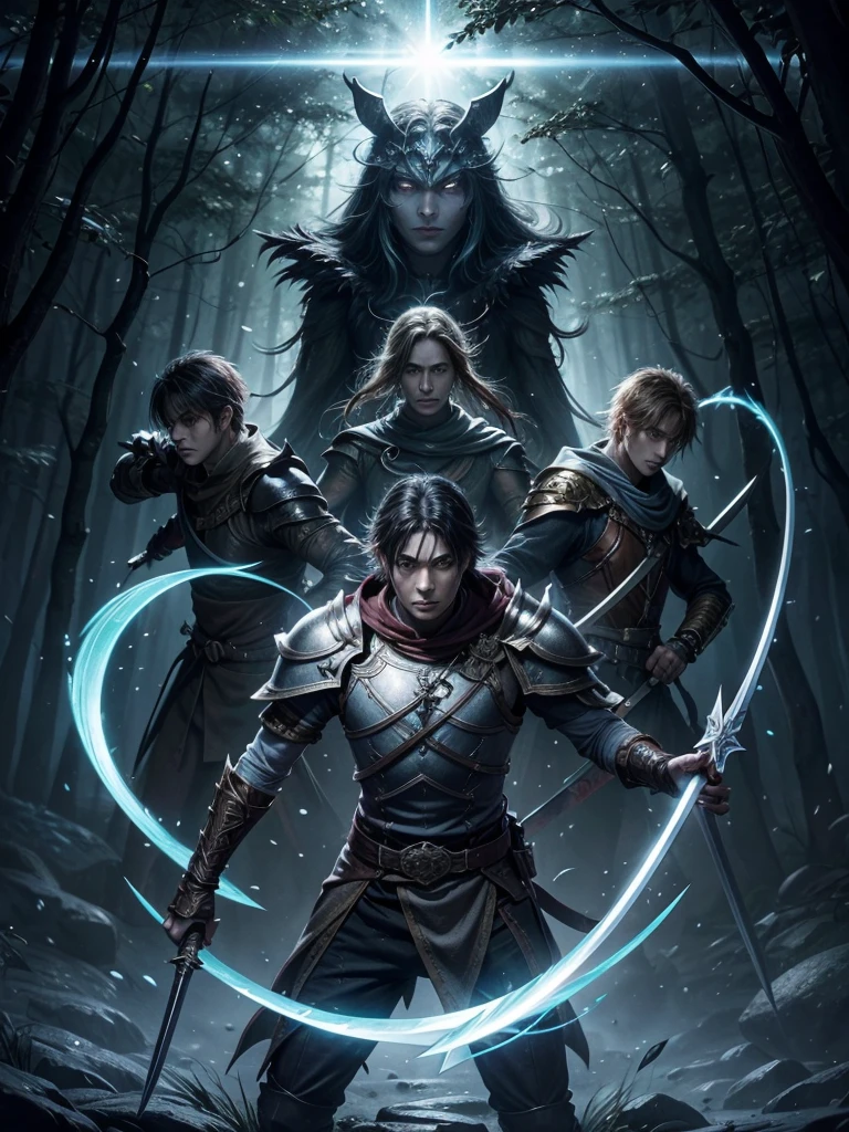Drawing Arcane Guardian Berseke Double Sword Forest Swordsmen Work of Art Drawing Quality Light Flourishing Man Games Power Magic