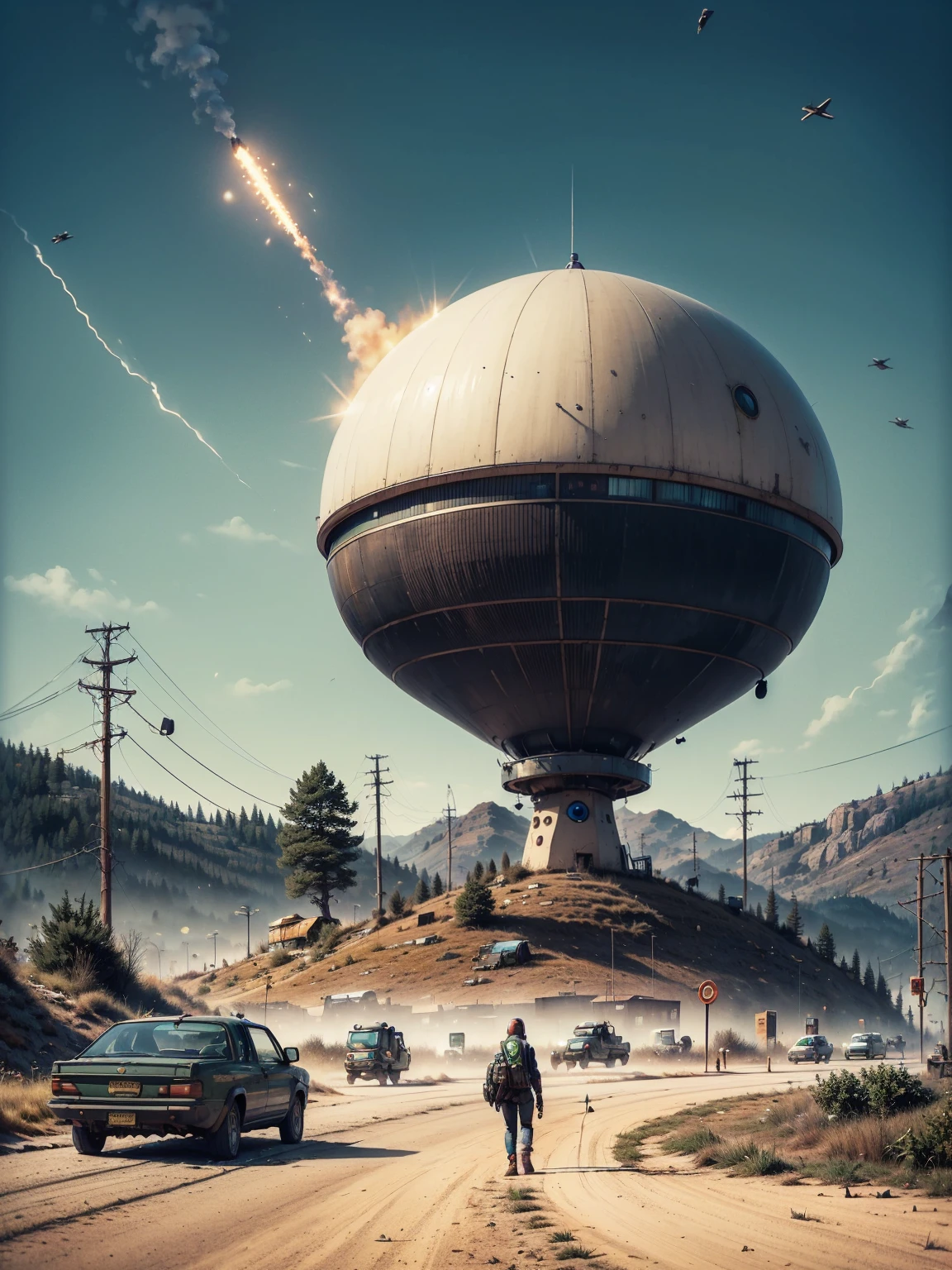 (lora:21Stalenhag:1),(Time Variance Authority),TVA /(drama Loki series)/,(TVA/(Marvel cinematic universe)/),(masterpiece), (best quality), (ultra-detailed), (best illustration), (best shadow), (absurdres),((draw by Simon Stlenhag)), Simon Stlenhag style,TFTL SIMON STÅLENHAG,(colored by #506D2F, #2A2922, #F3EBDD, #7D5642),in the office,Science Fiction city behind window,robot,classic style,documents on the desk,(((office)))