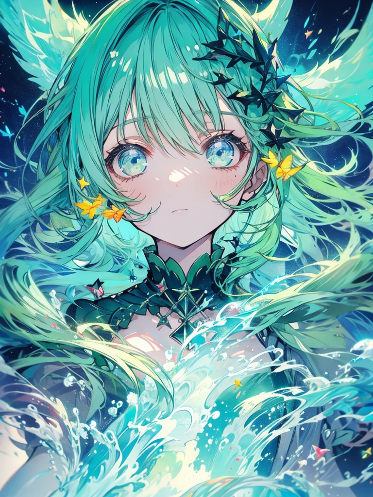 girl fairy cute sky green forest