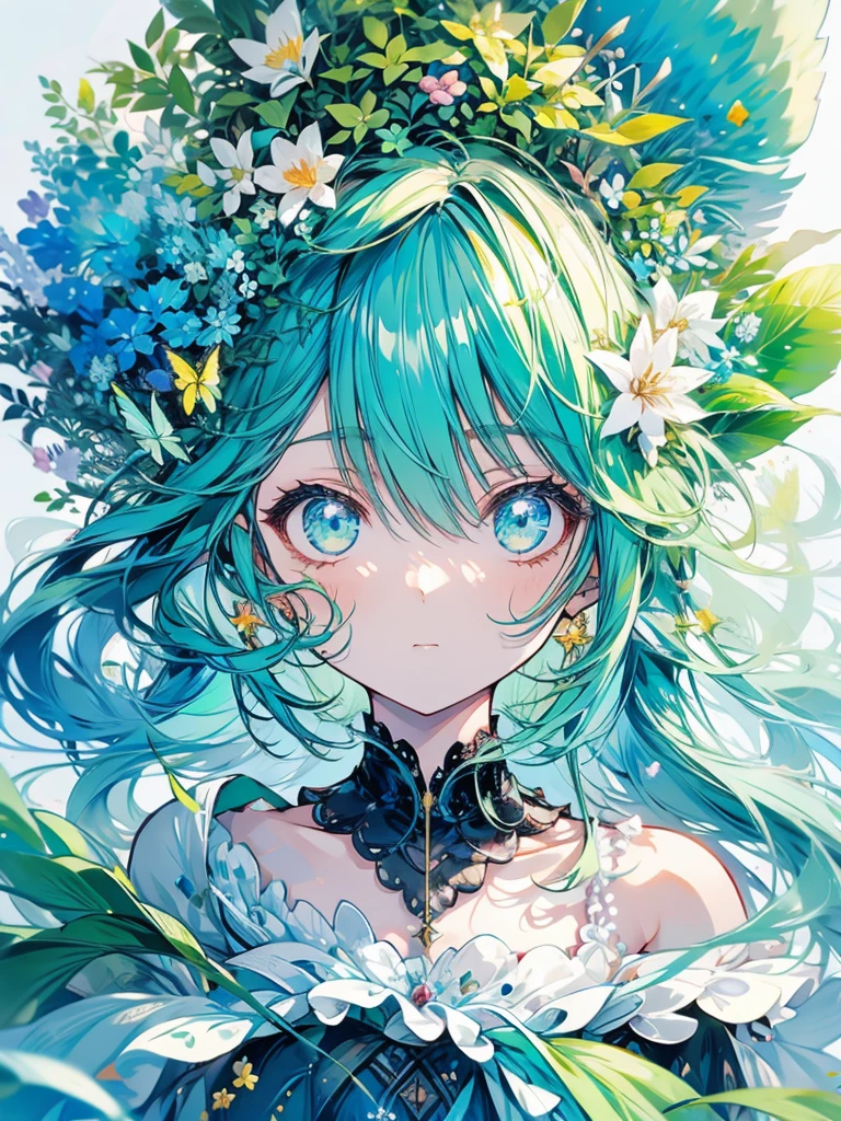 girl fairy cute sky green forest