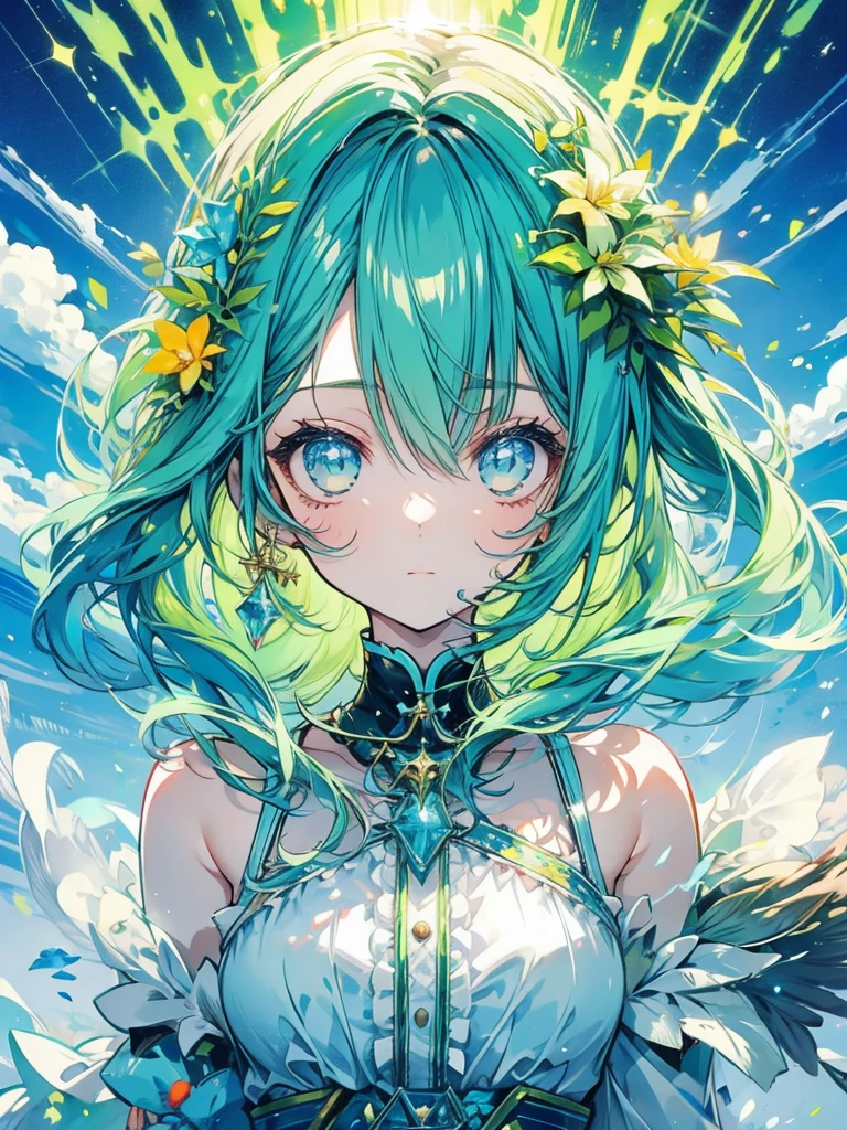 girl fairy cute sky green forest