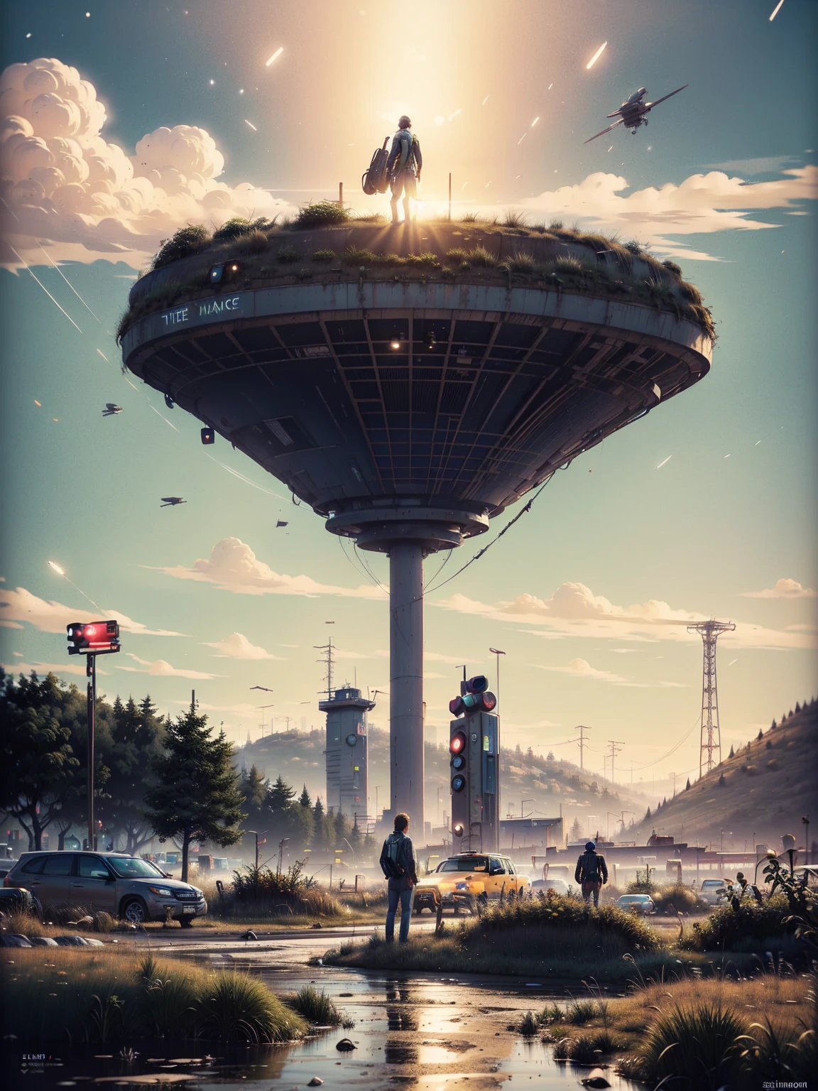 (lora:21Stalenhag:1),(Time Variance Authority),TVA /(drama Loki series)/,(TVA/(Marvel cinematic universe)/),(masterpiece), (best quality), (ultra-detailed), (best illustration), (best shadow), (absurdres),((draw by Simon Stlenhag)), Simon Stlenhag style,TFTL SIMON STÅLENHAG,(colored by #506D2F, #2A2922, #F3EBDD, #7D5642),in the office,Science Fiction city behind window,robot,classic style,documents on the desk,(((office))),in the office