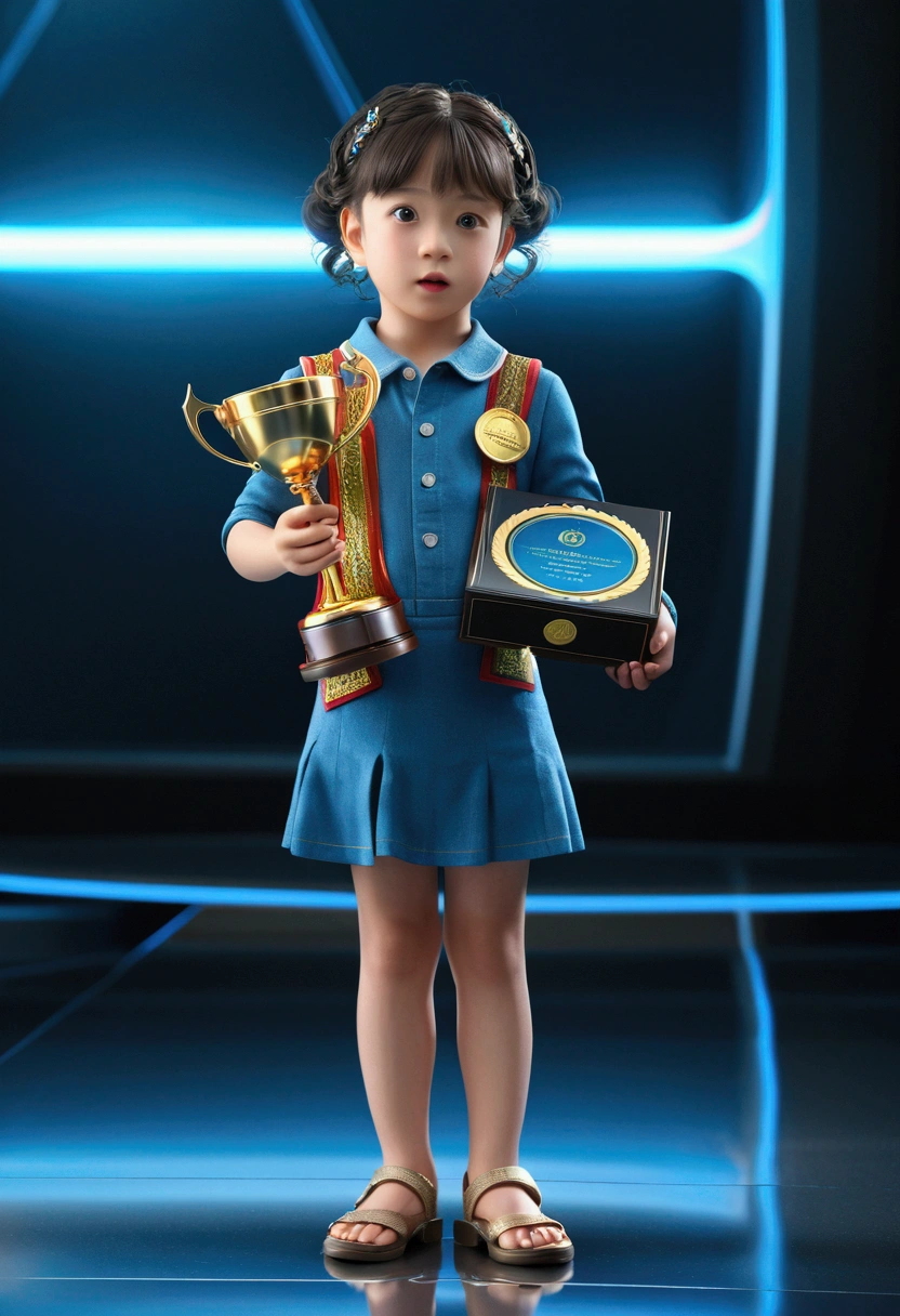 Award-Winning Moment, holding prize, full body, cinematic still, (best quality, masterpiece, photorealistic), very aesthetic, perfect composition, intricate details, ultra-detailed, vivid colors