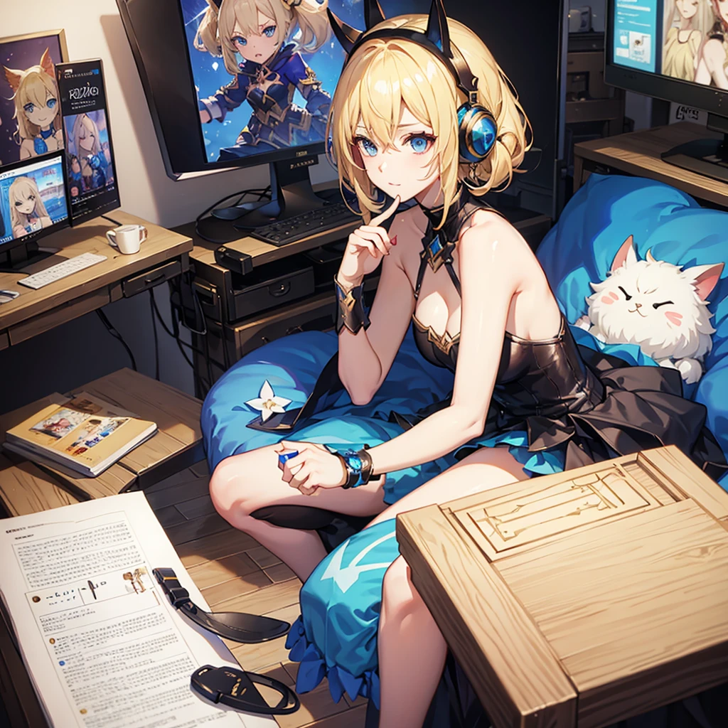 Summoners war; Elia; Femme; 27 ans; blonde; bleu