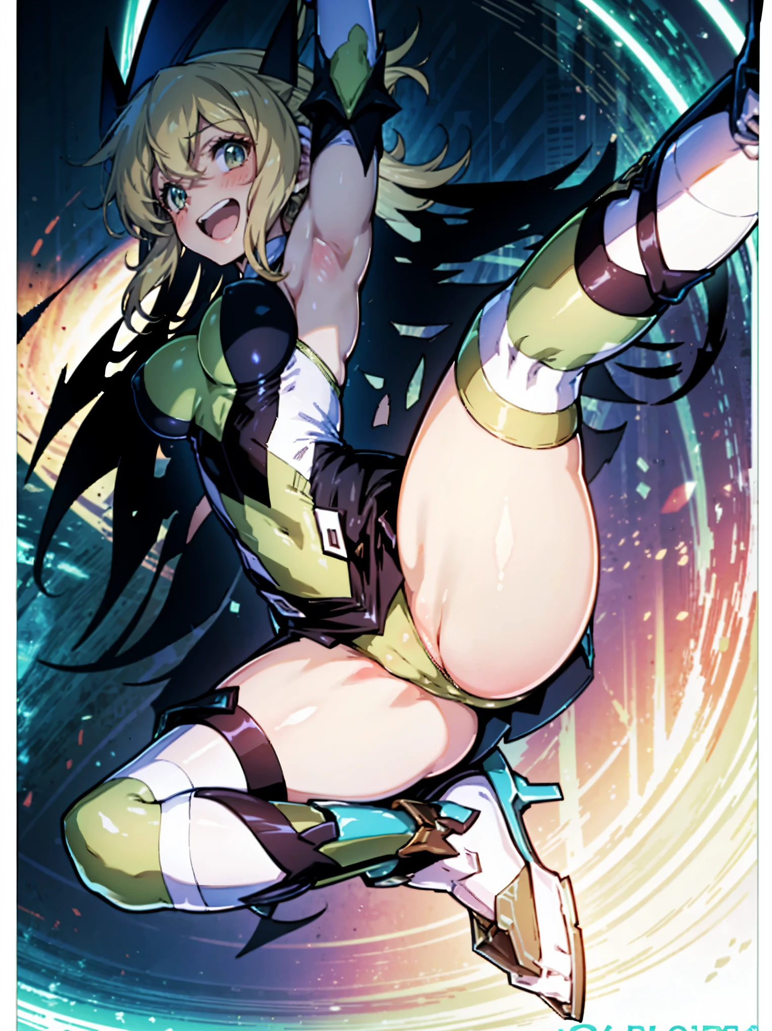 (Extremely detailed CG), (Highest quality),(full body),(( Spread your legs,Strike a Pose)),1 _girl,alone, Akatsuki Kirika,symphogear,Perfect Face, Glowing Skin, Glowing Skin, Wide Hips,Tight waist,Knee-high boots,Elbow Bag,1 girl, Long Hair, Big Breasts,Thick thighs,sunset,Octane,(rise_leg:1.2),(leg_in_front_of_girl:1.3),rise_feet,stretch_knee,rise_sole,rise_heel,rise_ toes,rise_ankle,(stretch_leg:1.1),(Buttocks:0.6),big_smile, laugh,back_knee,I-shaped_balance,stretch_knee_back,crotch,