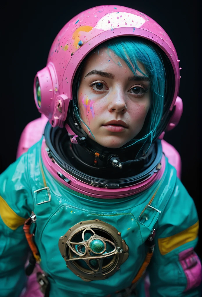 8K, ARTISTIC photogrAphy, best quAlity, mAsterpiece: 1.2), A (potrAit:1.2) Don Bluth Style ASTRONAUT Cthulhu pink Toon Doll, full body RAW candid cinema, cyan hair, 16mm, color graded portra 400 film, remarkable color, ultra realistic, sad admosphere, dark lighting, oppressive atmosphere, depressive colors, kodak portra 400, photograph,r, Natural Light, Pinhead lighgts, blur reflection, Brush Strokes, Smooth, abstract, Splatter, Oil On Canvas, rainbow colors, fractal isometrics details bioluminescens : a stunning realistic photograph of wet bone structure, 3d render, octane render, intricately detailed, titanium decorative headdress, cinematic, trending on artstation | Isometric | Centered