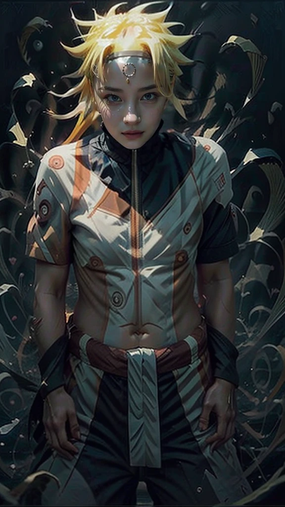 Moisturized skin, (red eyes), realistic body, (adult female body), energetic, (), (girl),
BREAK,
Bright red lipstick, (beautiful navel), blonde hair, (detailed hair), (Naruto Uzumaki's clothes: 1.3),
BREAK,
((masterpiece + highest quality + high resolution + highly detailed)), (full body: 1.2), symmetrical, one shot,
BREAK,
(leaves fluttering), (wind blowing), (battle stance: 1.4),
BREAK,
(large Japanese sword), ninja clothes, inside the mansion, assassination, cut wounds, kunai, fantastic, dynamic, wearing ancient samurai armor and helmet, ready to face any opponent with the wisdom and courage of his predecessors,