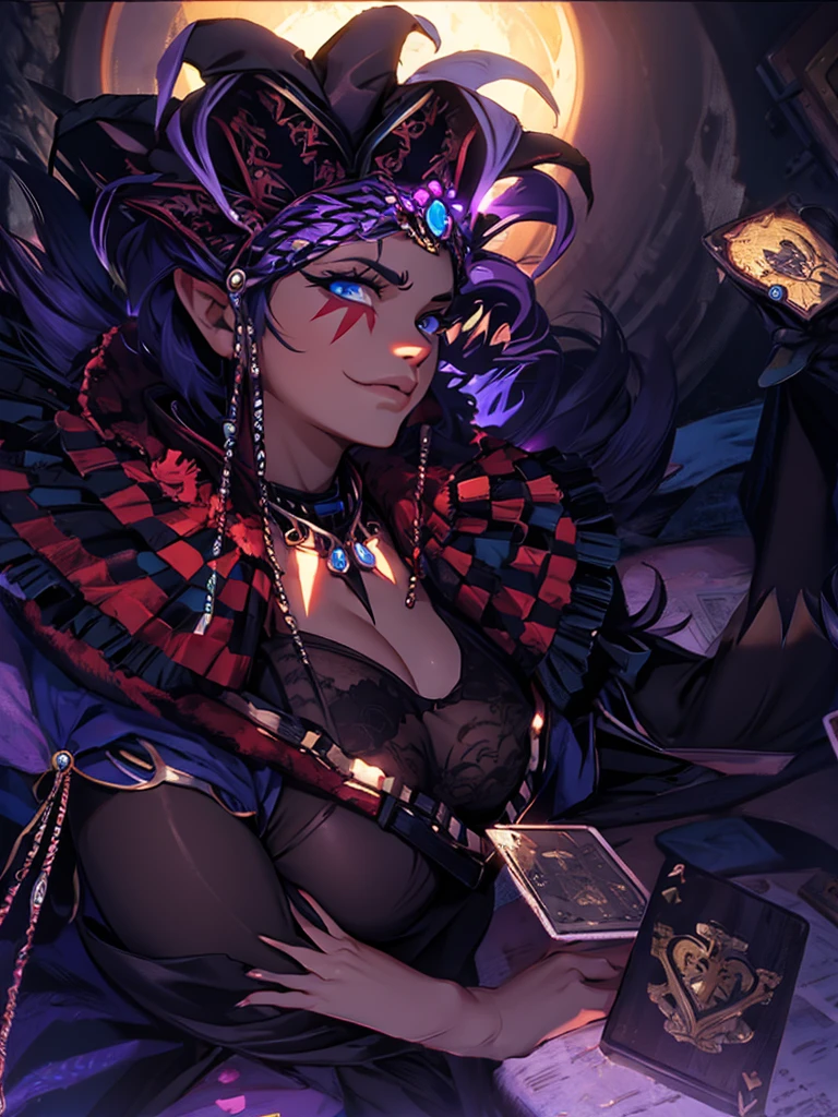 Angry trickster girl, raven wings