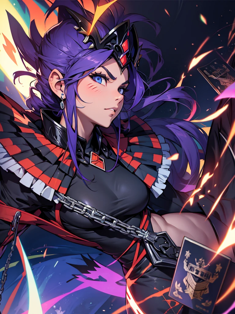 Angry trickster girl, raven wings