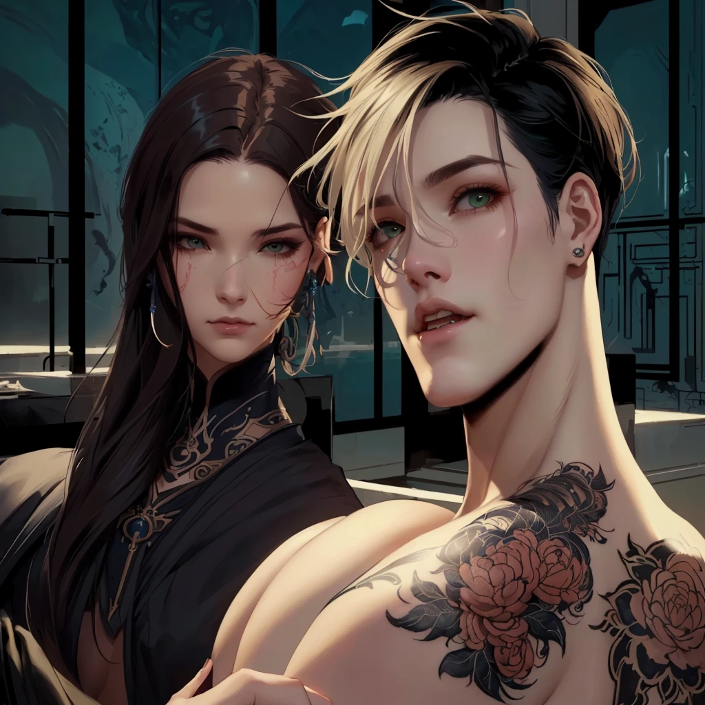 um close de uma pessoa com uma tatuagem no braço, Edmund Blair e Charlie Bowater, ruan jia and joao ruas, Charlie Bowater e Artgeem, Charlie Bowater e Mark Brooks, Ross Tran e Bayard Wu, Jin Shan e Ross Tran, neoartcore e charlie bowater, Loish e Ross Tran