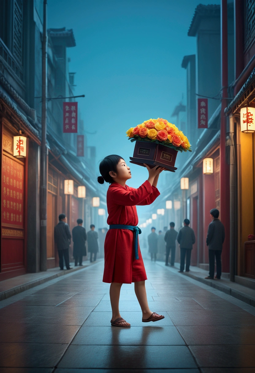 Award-Winning Moment, holding prize, by Tang Yau Hoong, full body, cinematic still, (best quality, masterpiece, photorealistic), very aesthetic, perfect composition, intricate details, ultra-detailed, vivid colors