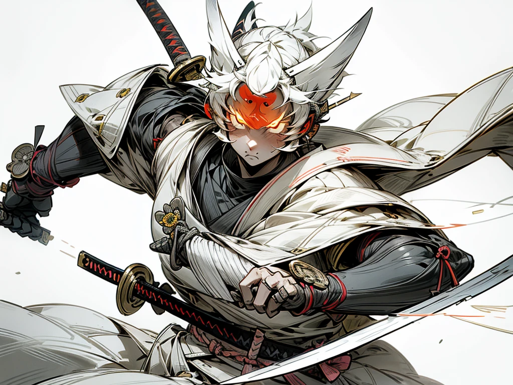 samurai katana, glowing light, focus on blade, simple desigine