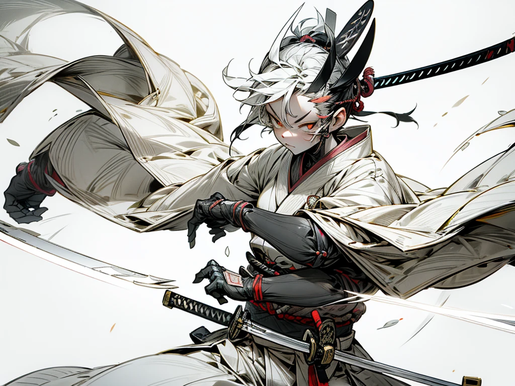 samurai katana, glowing light, focus on blade, simple desigine