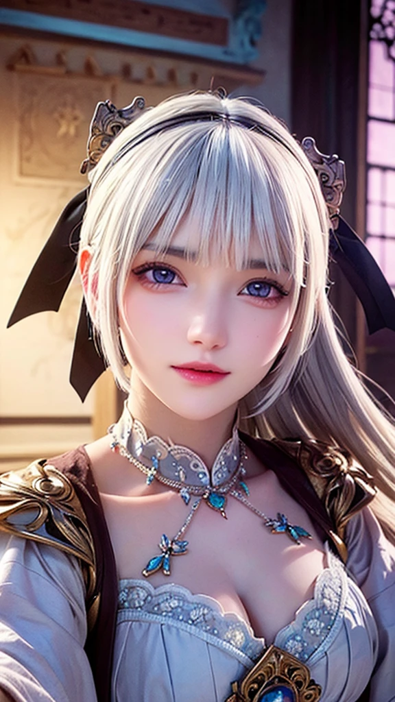 (masterpiece), (work of art), (amazing work), (detailed eyes), (delicate skin), (heterochromatic eyes), (multicolored), (short white hair with bangs), (sparkling eyes), (1girl) ancient, old, wearing extravagant medieval clothes, masterpiece, best quality, best desinger, best illustration