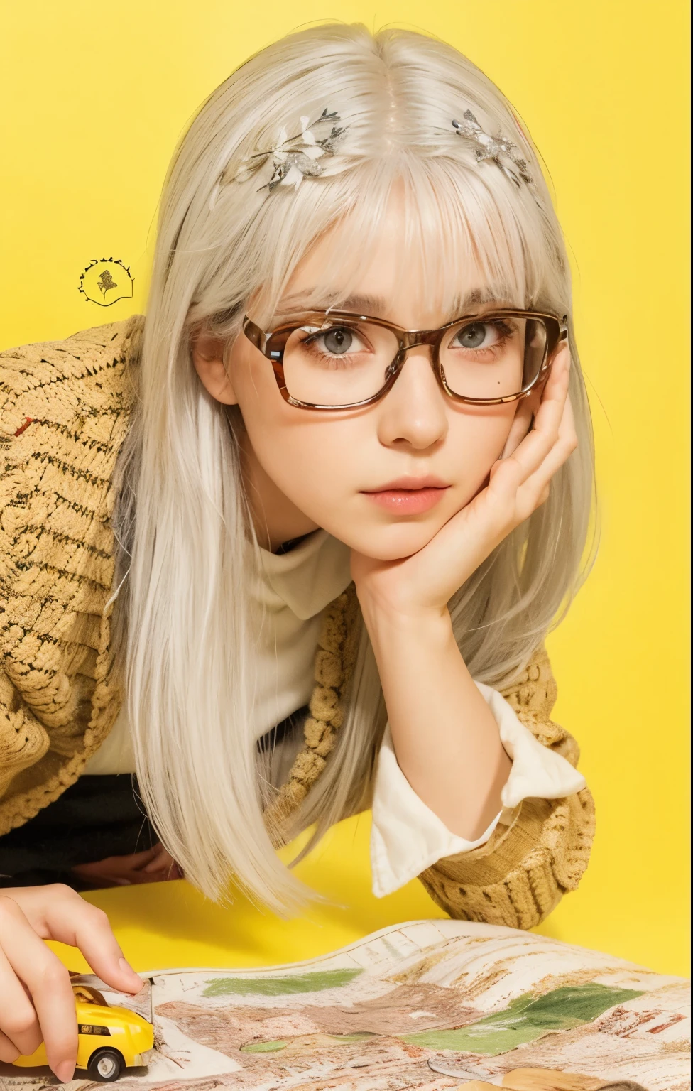 woman with white hair