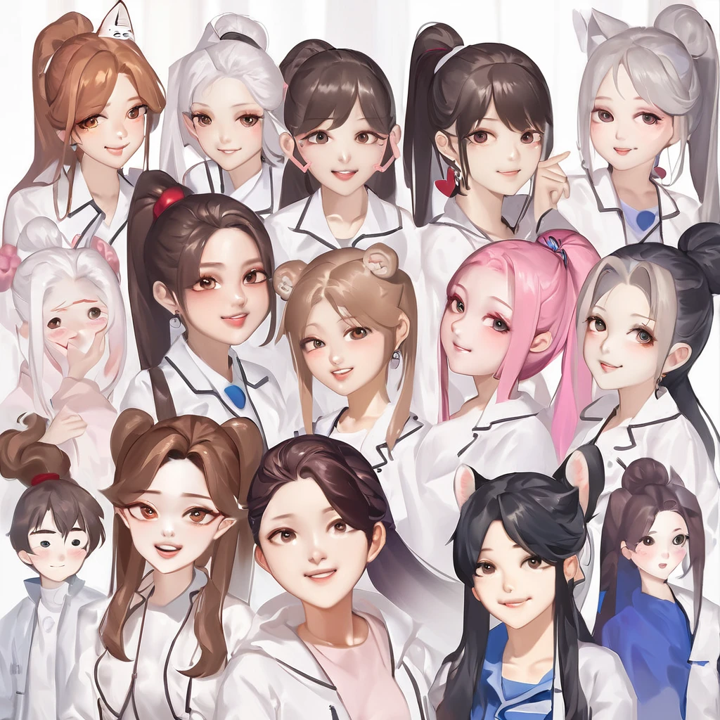 arafed woman with a ponytail and a white jacket posing for a picture, tzuyu from twice, wan adorable korean face, blackpink jennie, xision wu, xintong chen, jaeyeon nam, sha xi, li zixin, wenfei ye, headshot profile picture, she has a cute face,, high quality, high resolution