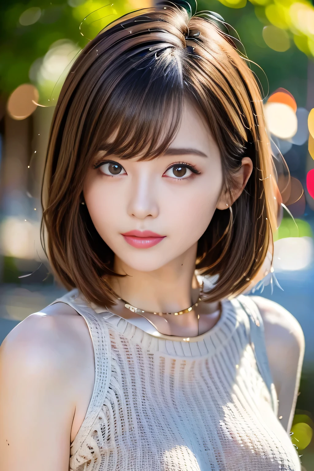 Bust up shot、Silk Cut and Sew、Light brown hair, Light brown eyes, One girl, 30 years old, (Intricate details:1.2),(masterpiece, :1.3),(Highest quality:1.4), (超High resolution:1.2), 超High resolution, (Detailed eyes), (Detailed facial features), High resolution, 8k resolution, (Lens flare:0.7), 