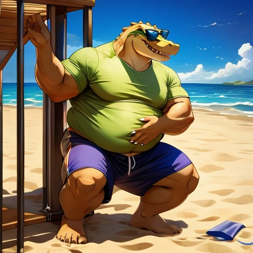 Alone, Male, RHINO, Big Belly, Belly, pool,FAT, Chubby, Big buttocks, Big nipples, nipples, Male mature, Grandfather, old, old age, Furry, NSFW.