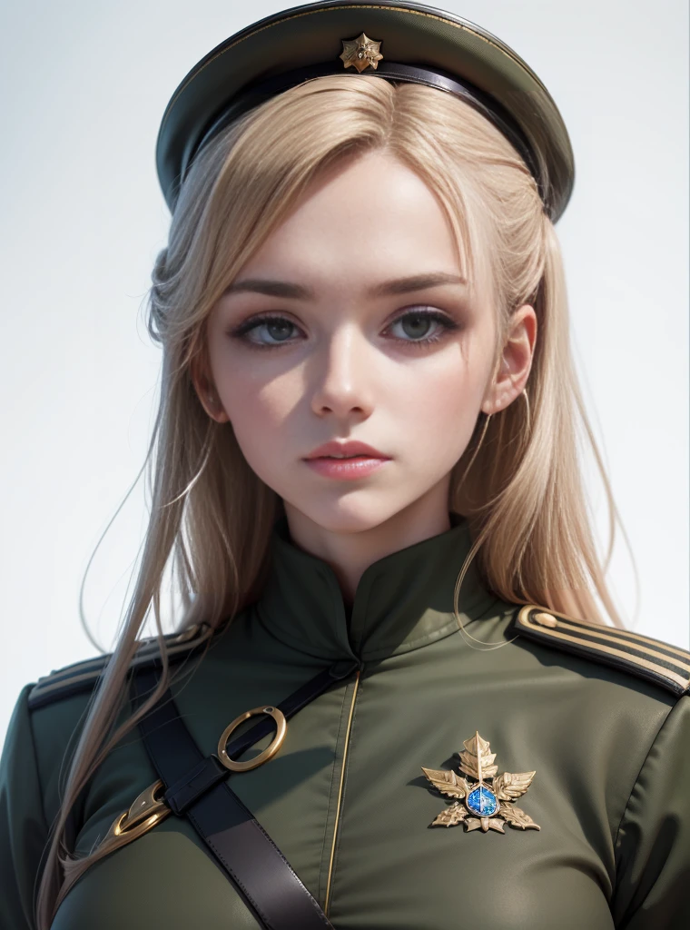 ((high qulity)), ((tmasterpiece)), 8k, 2girls, full bodyesbian，Black military uniform，Indifferent eyes