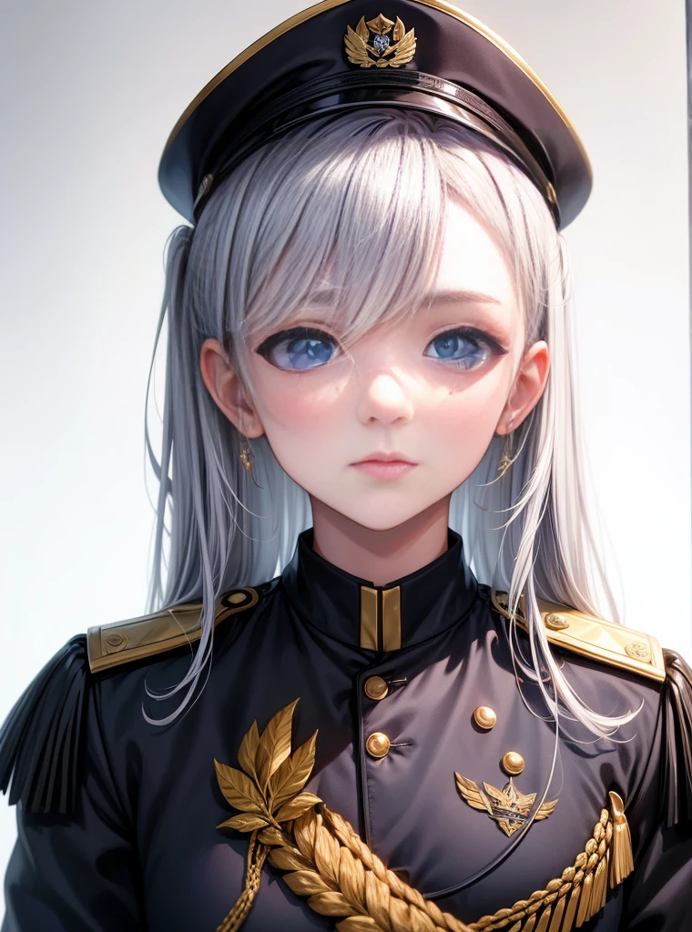 ((high qulity)), ((tmasterpiece)), 8k, 2girls, full bodyesbian,Black military uniform,Indifferent eyes