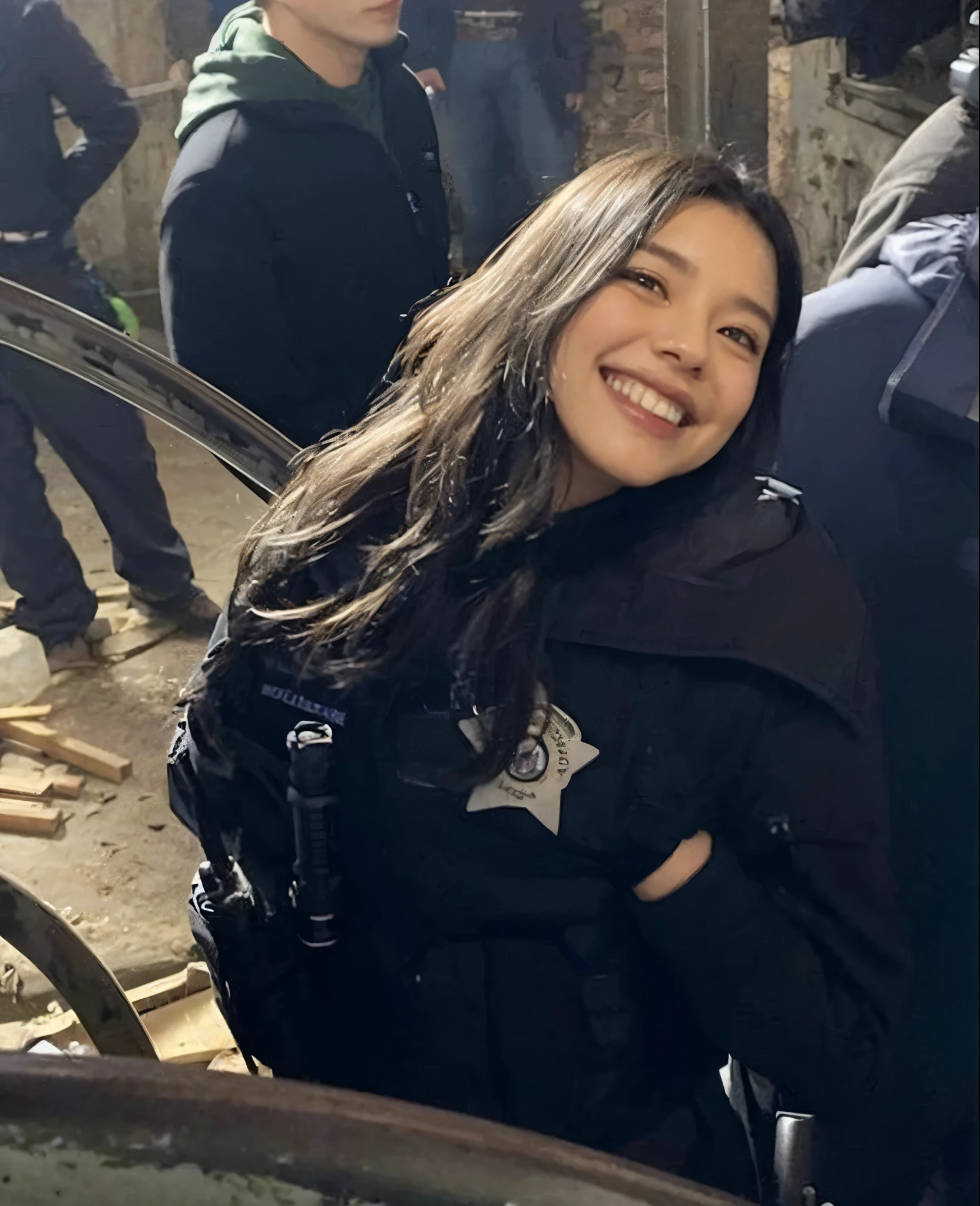 Yeji, police, asian, smile