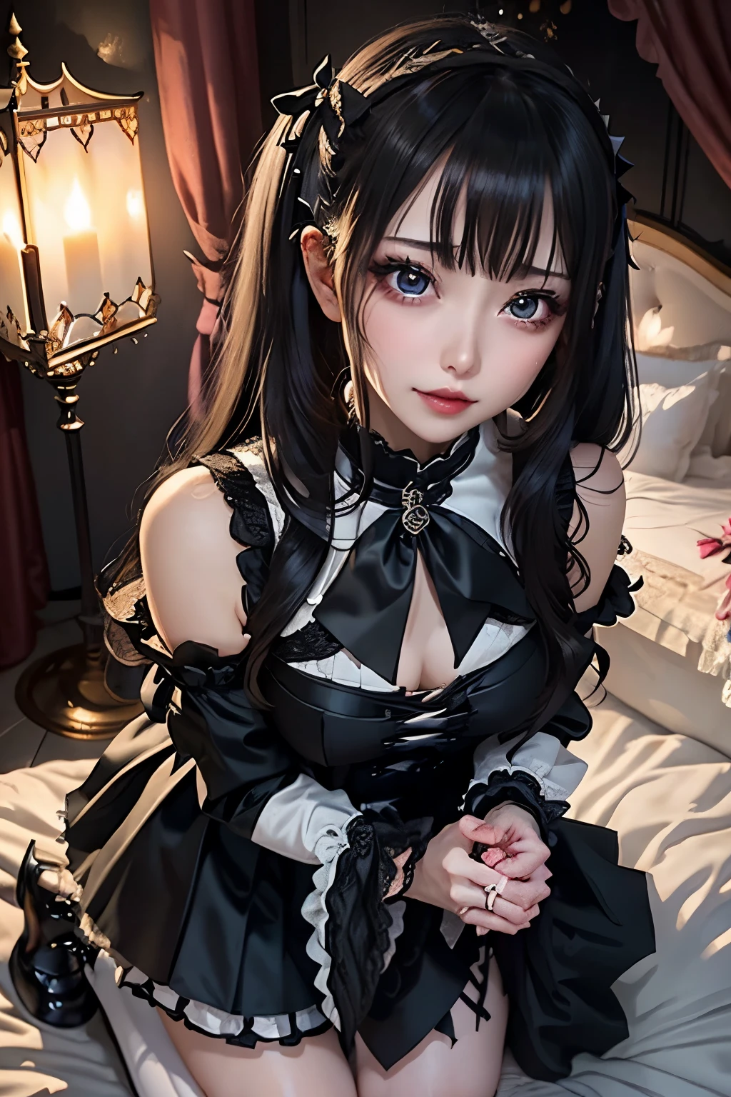 ハードなDark Gothicメイク、Black dark eyeshadow、sad、Good skin radiance、Dark Gothicメイク、Dark smile、palace、The beauty of fragrance、24-years-old、Expressions of intense sexual pleasure、Embarrassed look、Dark Gothic、Highest quality、Expression of sexual pleasure without pain、Drunk face、Purple maid outfit、mysterious、noble、Loving smile、Twin tail hair、Right eye is blue、Left eye is red、Super tempting pose、Platform heel shoes、Heavy makeup、Gothic Lolita Clothing、Silver Hair、Long Hair Straight Hair、Cute Gothic Lolita Dress、Beautiful Face、Elegant face、Attractive face、Stained glassの背景、Chest glistening with sweat、The room is dark、goth long dress、Bell Sleeves、Wizard Sleeve、Decadent look、Sexually excited expression、Wet shiny thigh water、Thighs that are wet and shiny with oil、Background of a room full of roses、Sad look、Rose Maiden、The embroidery is pink、The dress has pink embroidery.、Thigh-high socks、Knee-high socks、Gentle expression、Dark black eyeshadow、Stained glassとバラの背景、Thighs are a little thin、Female Duo、Female couple、dark church background、Stained glass、Black metal world、Dark Castle、Dark Room、Slender body、gothic long dress、Victorian dress、Small breasts、With a glass of wine in your right hand、With a lantern in his left hand、The bed is covered with roses、Her thighs are shining with sweat、My body is wet and shiny、There is a lot of glitter on the thighs、I am sweating、My thighs are sticky with sweat.、My thighs are glistening with sweat、My whole body is sweaty and shiny、I sweated a lot.、My thighs are sweaty、My wet thighs are glistening with sweat.、There is a lot of sweat shining all over my body、Slender body、I rest my head on the pillow、Sleeping in bed、Beautiful legs、Outstretched legs、Lying in bed、Lying on your back in bed、The legs are quite thin、Thin legs、On all fours、Knee Up、Kneel、Slender thighs、Put your arms behind your back、Kneel、Super beautiful straight hair、Straight hair to the ends、Straight Perm Hair、