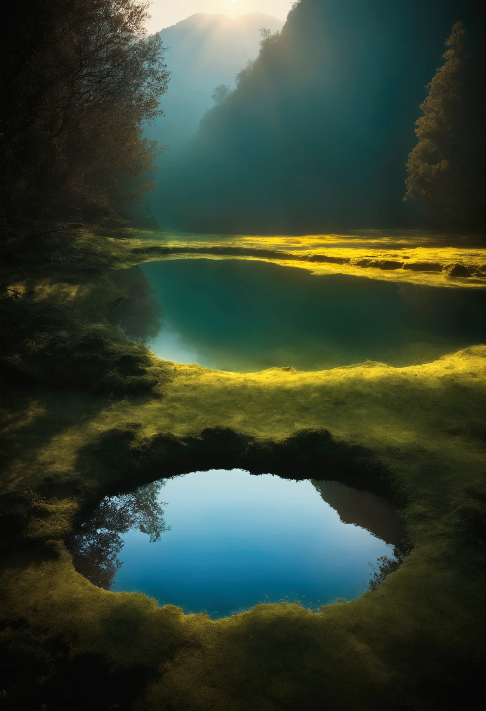 magic circle　Shine on the surface of the water