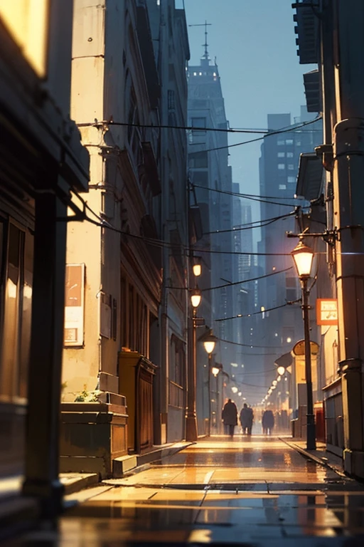 ((best quality)), ((masterpiece)), (detailed), mood, beatiful, blur, scenery, night, dark, citylight, buildings, background, no character.