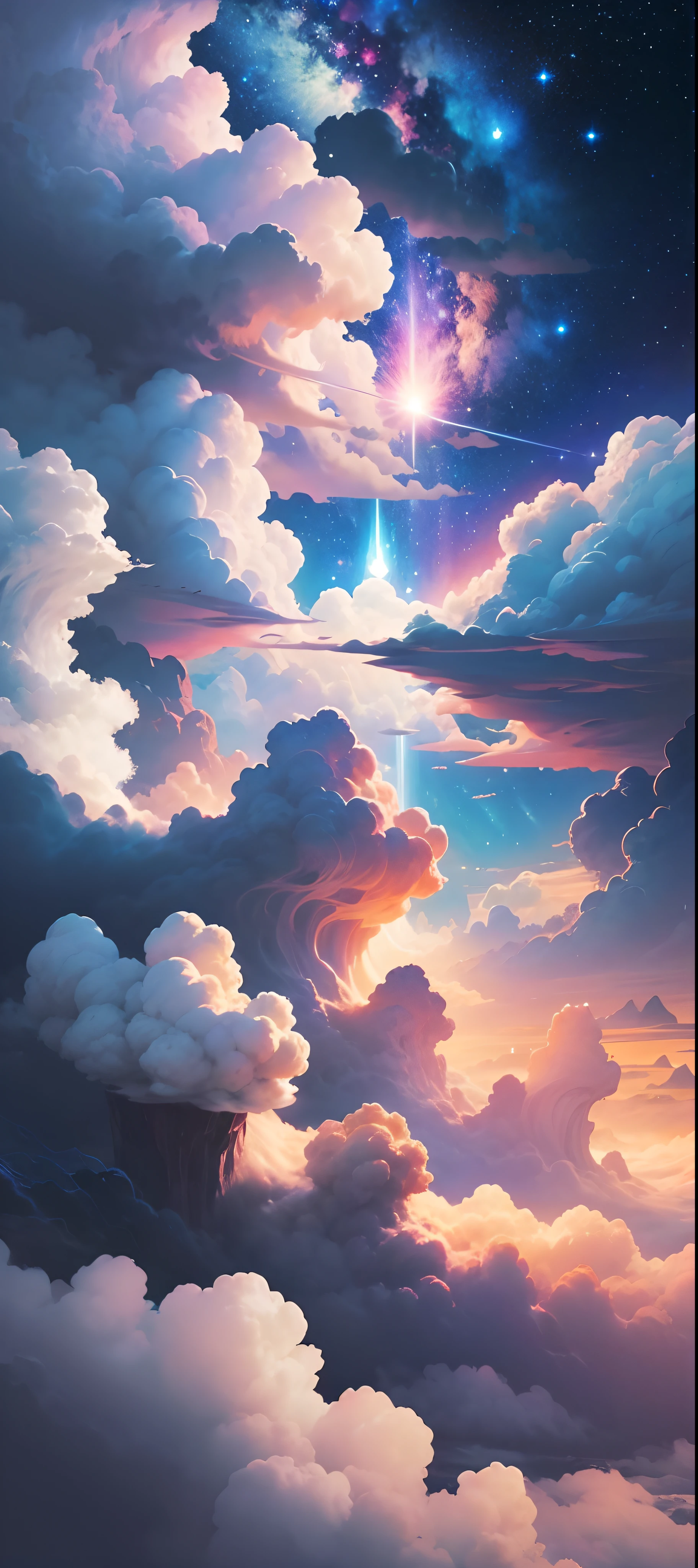 dream magical,fantasy,Huge clouds in the Milky Way --auto --s2