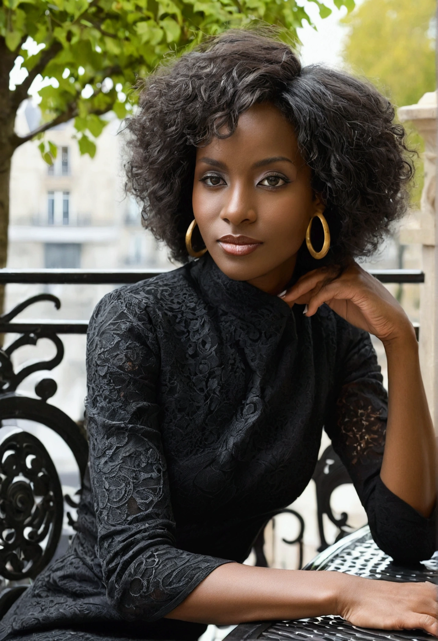 ebony en terrasse sur paris