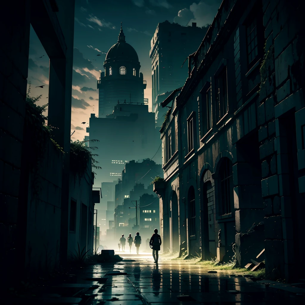 city, dark, drestuicao, ruins