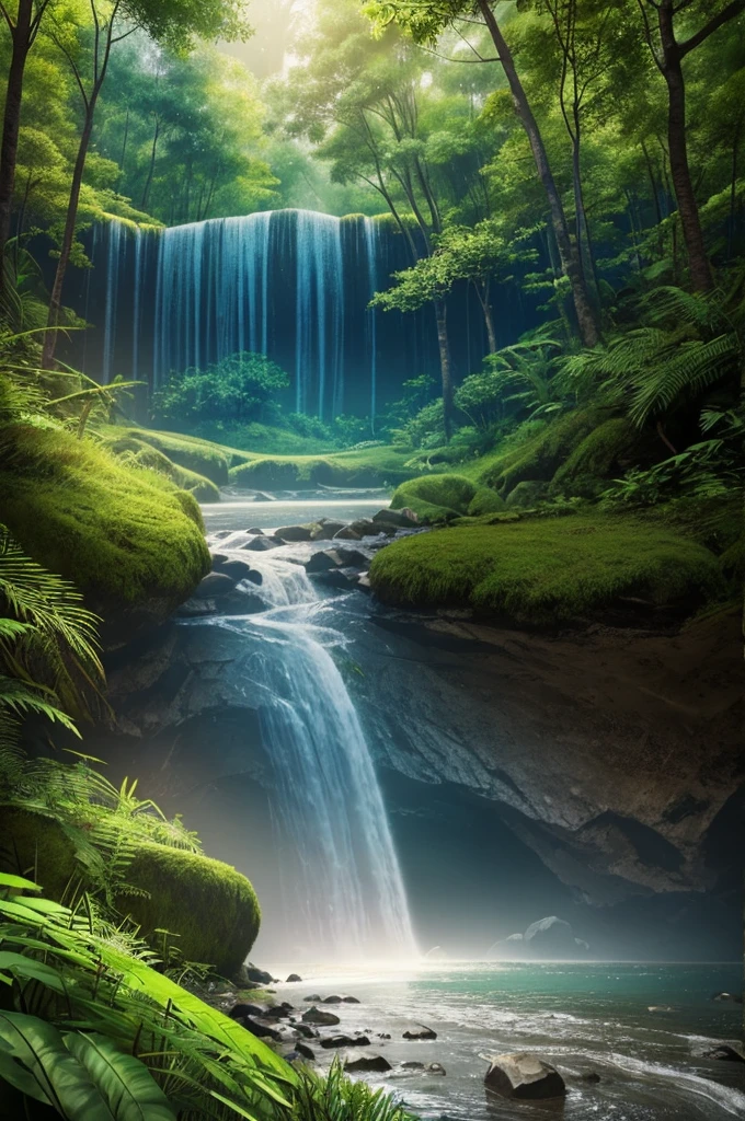 Create a realistic and creative illustration that has the problem and solution of environmental conservation