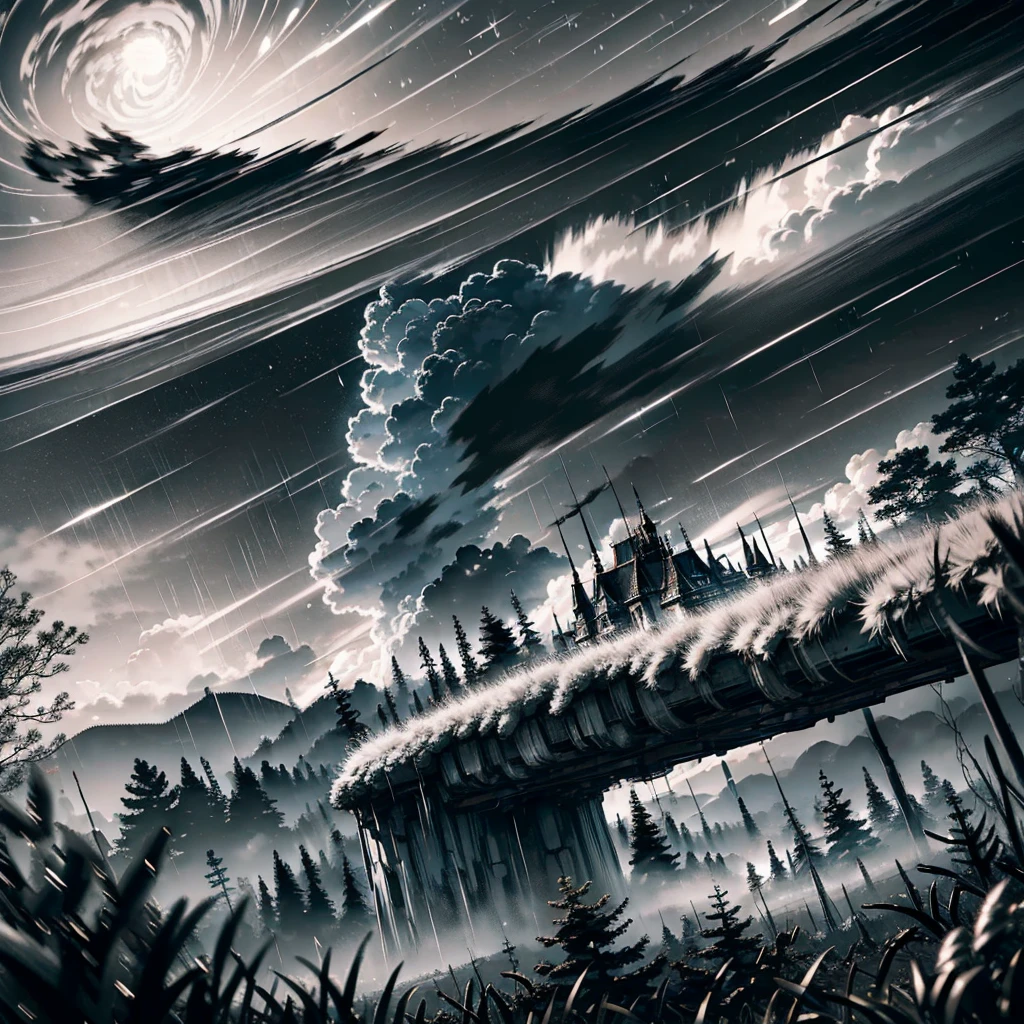 (Motion Blur:1.5), thunderclouds, dramatic detailed clouds, meticulously hyperdetailed fantasy photo with breathtaking intricate details, by WETA FX and industrial light and magic, intricate elaborate RTX enhanced CGI render
