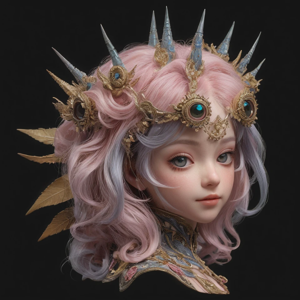 photo of a young smiling girl with highly detailed and realistic features, large eyes, long eyelashes, multicolored hair and eyes, full and large lips, glowing skin, blush, masterpiece, best quality, divine art, divine quality, very detailed face, very realistic, cute, (best quality,4k,8k,highres,masterpiece:1.2),ultra-detailed,(realistic,photorealistic,photo-realistic:1.37),HDR,UHD,studio lighting,ultra-fine painting,sharp focus,physically-based rendering,extreme detail description,professional,vivid colors,bokeh,portrait