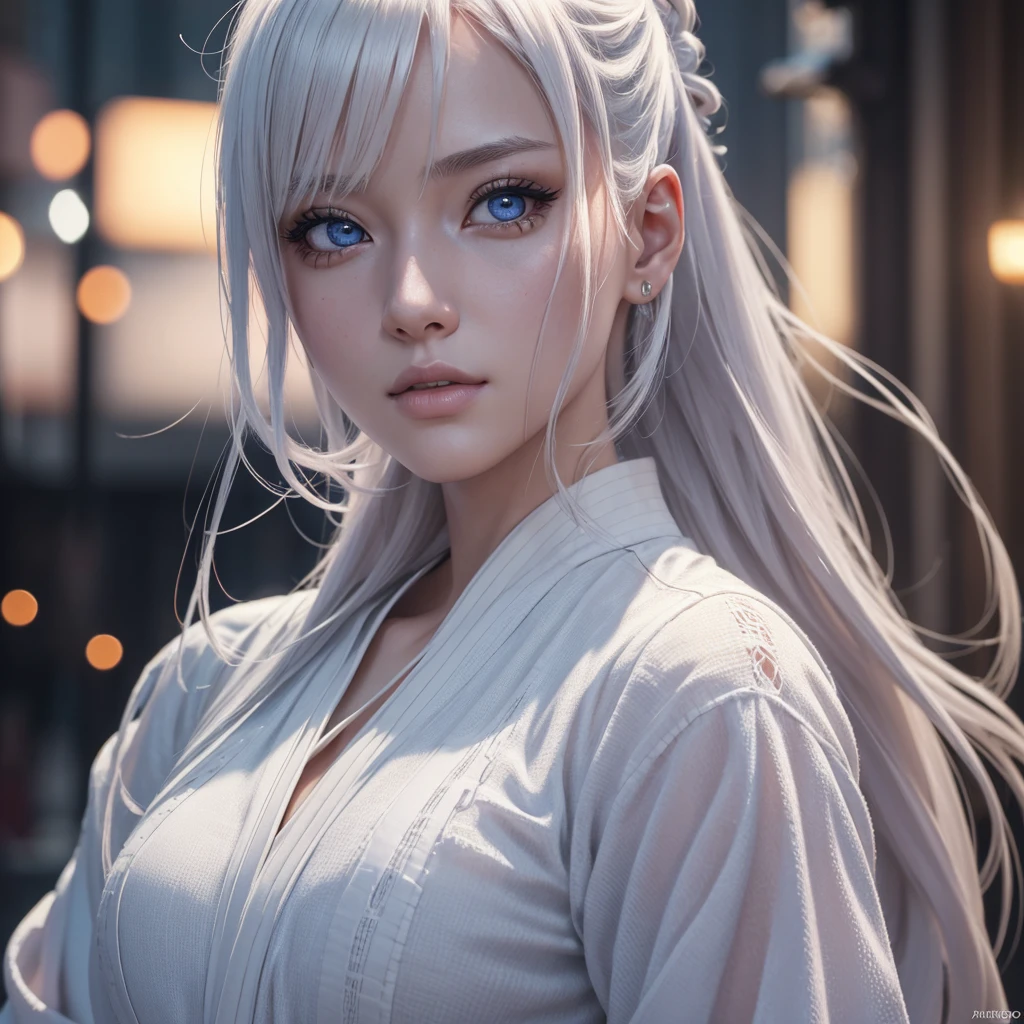 Beautiful girl in a sailor suit on the noisy streets of Gintama, surrounded by vendors, Beautiful portrait of stunning girl goddess, Beautiful Detail Face, porcelain skin,(princess eyes,round pupils,shiny pupils,blue pupils:1.3,night time,bellybutton:1.1,Street lamps,Neons,Strong neon lights), (half body shot), centered, Ultra soft lighting, symmetry, Intricate, elegant, Highly detailed, Photorealistic, Artstation, Concept art, Smooth, How Greg Rutkowski imagined, 4k textures, soft cinematic light, Adobe Lightroom, Photo Lab, HDR, Intricate, Highly detailed, ray traced, Photorealistic, fine details, sub-surface Scattering, key light, back light, sharp-focus, Soothing tones, low contrast, exposure blend --auto --s2