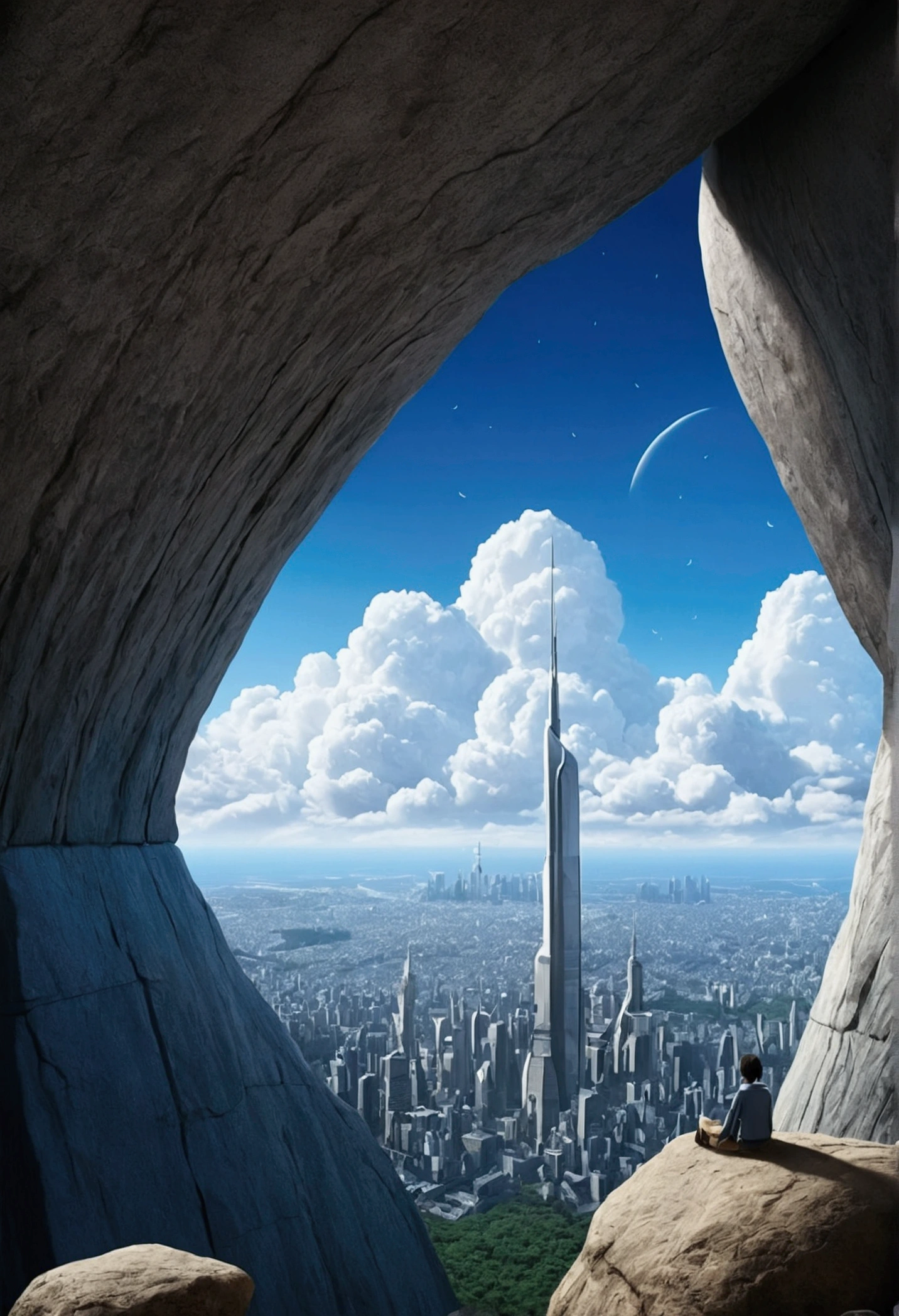 dynamic viewing angle,(levitating:1.5),(A futuristic city floating on a huge rock in space:1.3),mirai,(Thick clouds under rocks:1.4),in style of hayao miyazaki,Rejoice,Perfect quality,Clear focus(Clutter - home:0.8), (tmasterpiece:1.2), (realisticlying:1.2) ,(Bokeh:0.5), (best qualtiy), (detailedskin:1.3) ,(complexdetails), (8K), (detailedeyes) ,(Sharp focus),,(having fun),(Award-winning digital artwork:1.3) af (sketching:1.3),(with dynamism:1.3),studiolight,Theme