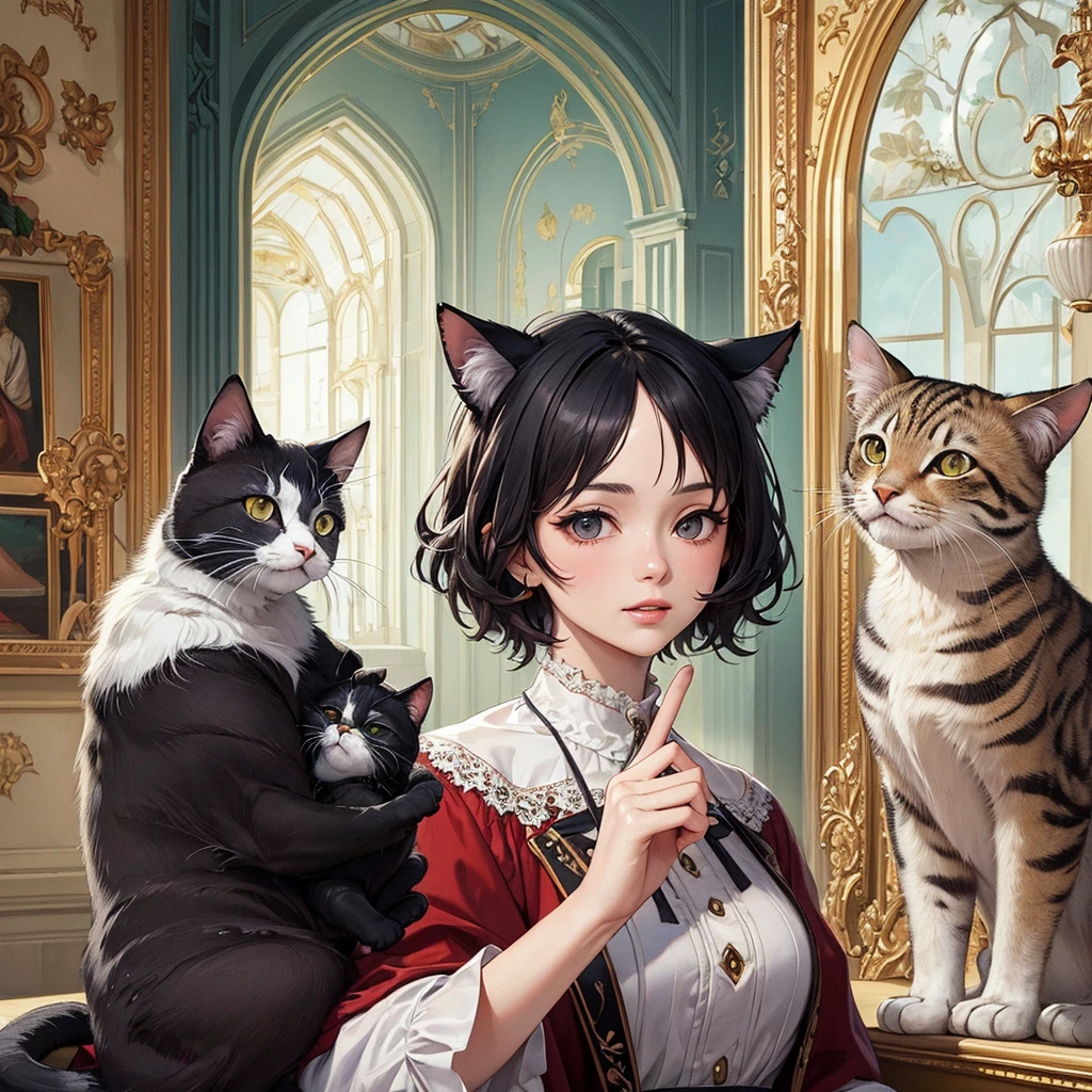 (masterpiece, top quality, Best quality, official art, beautiful and aesthetically pleasing:1.2), cat's eyes,1 girl, One, (stunning eyes), armor, magic, Light particles, upper body, extremely detailed, as detailed as possible, optical mixing, playful patterns, living texture, unique visual effect, ((dark fantasy)), (Darker colors:1.3), Sinister Energy, creepy horror, ((complex parts)), (crimson colors)