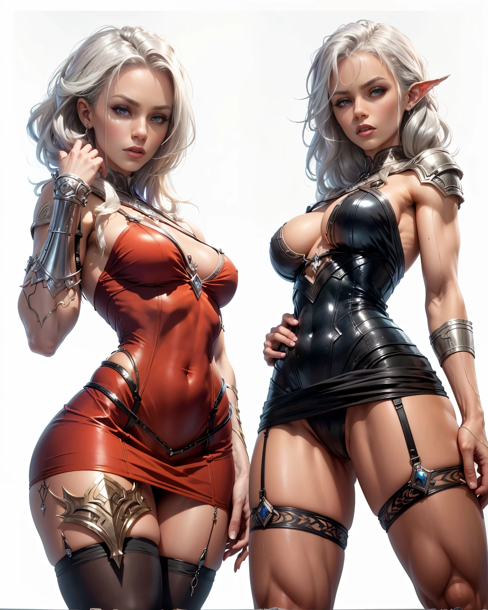 Eleven, silver-haired, muscled body, sensuous,breasts showing, Transparent robe, perfect legs correct anatomy,epic fantasy digital art,Masterpiece artwork,8k,High definition resolution,detailed drawing,high qulity,, epic composition,