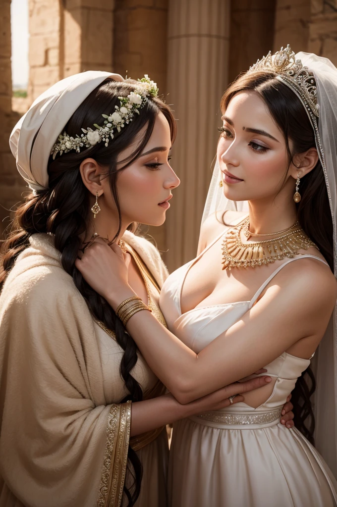 Portraying the wedding from biblical times, creating the image of the wedding of Ruth and Boaz