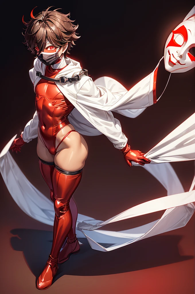 Ryuko matoi from kill la kill almost naked with skimpy revealing cloth pieces and red sharp straps